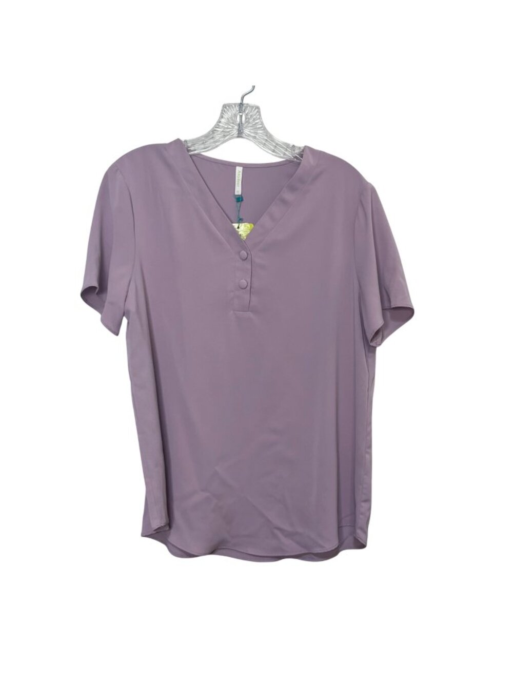 Anydeer‎ Vneck Blouse Shirt Womens Medium Purple New Short Sleeve Summer